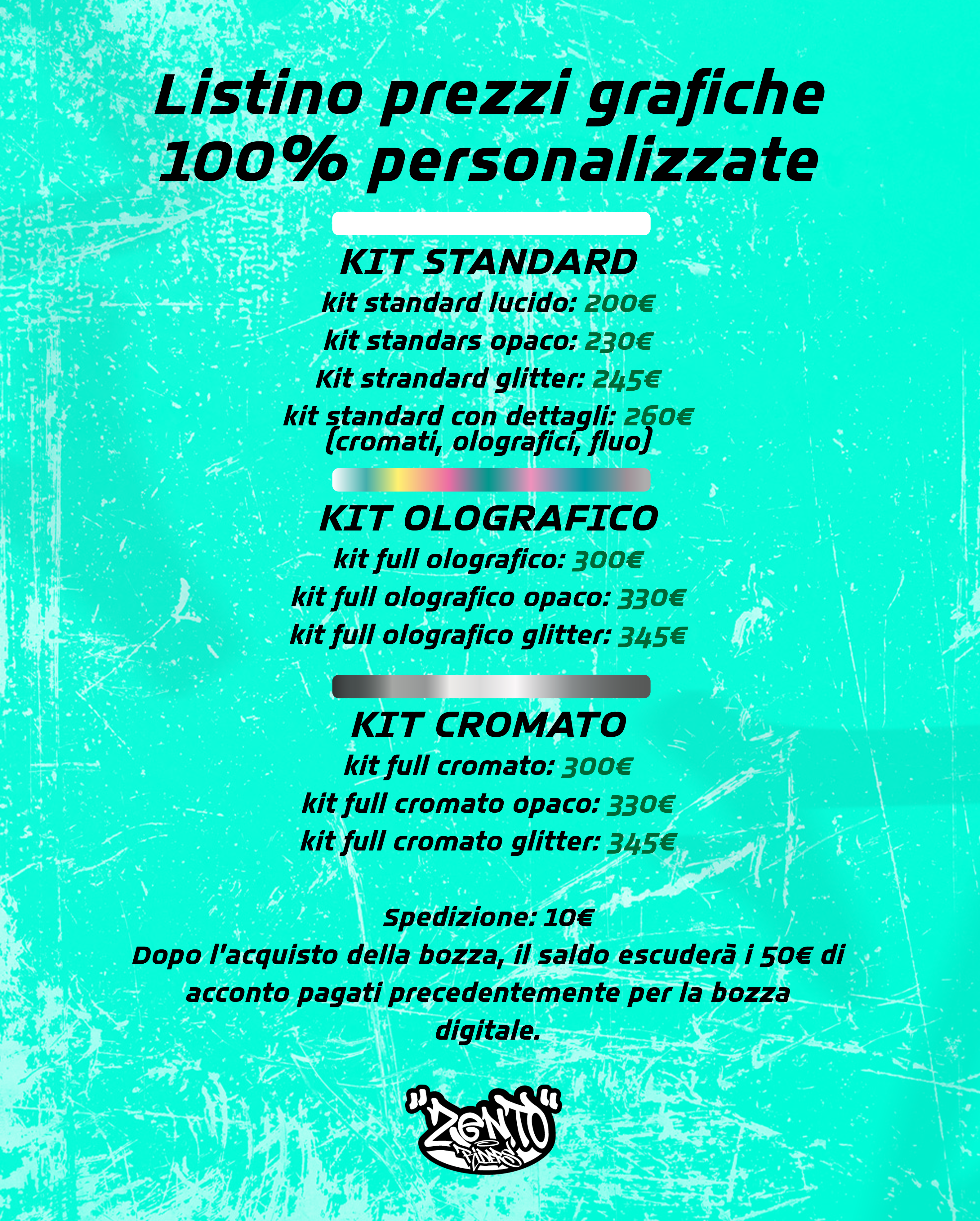 Bozza Grafica 100% Personalizzata (Acconto)