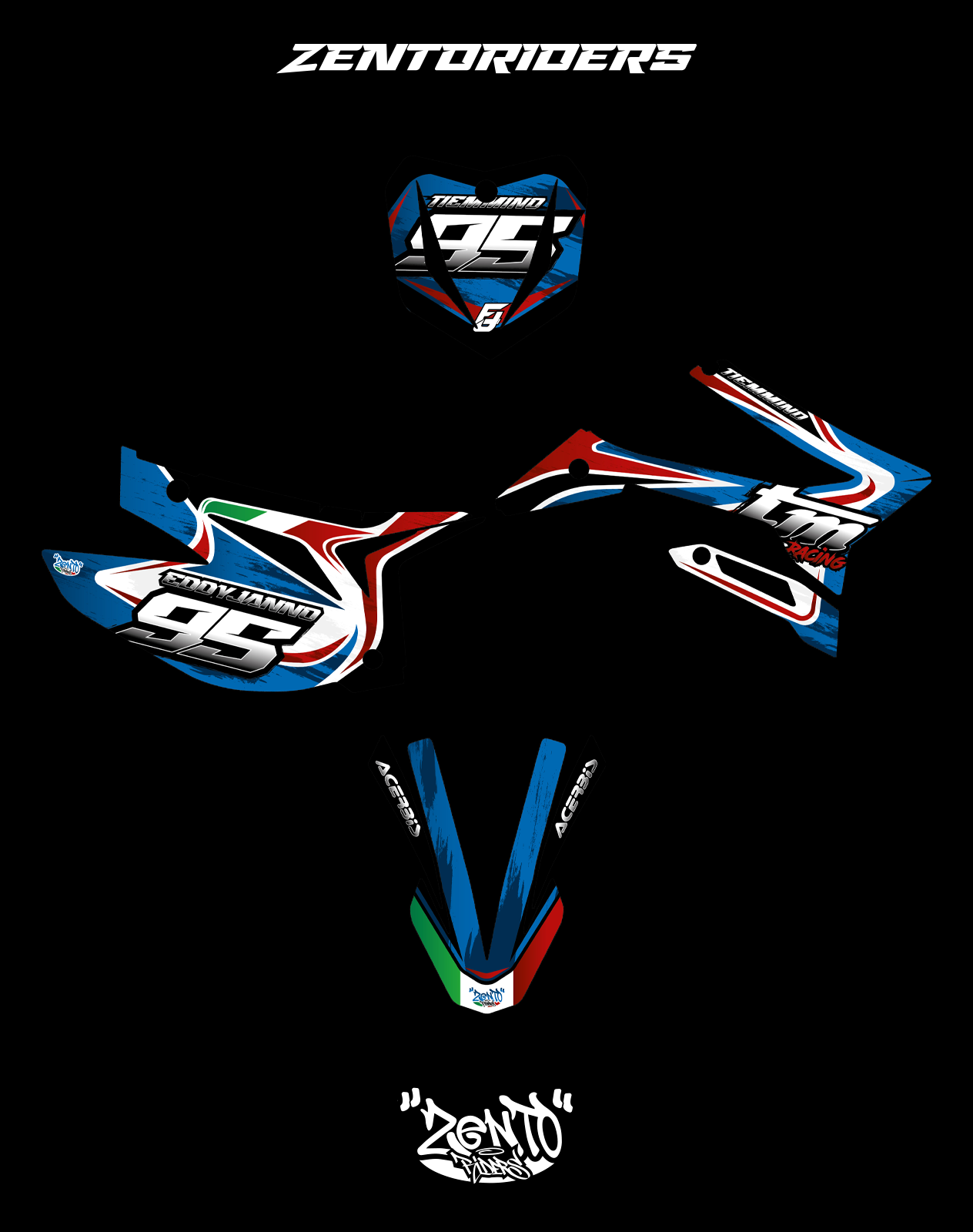 Grafica "scrape" TM Racing - KIT COMPLETO