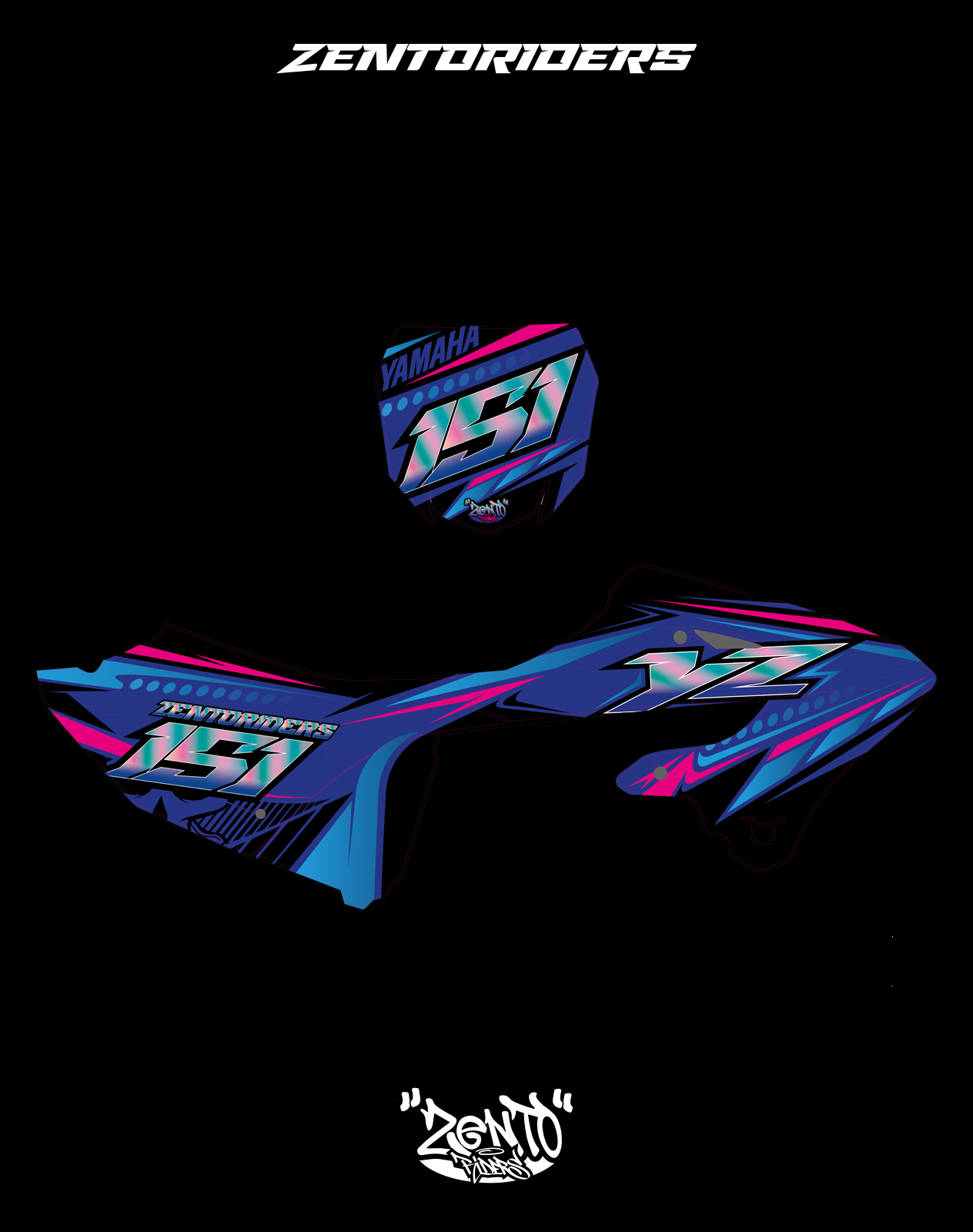 Grafica "Modern Fly" Yamaha YZ - KIT COMPLETO