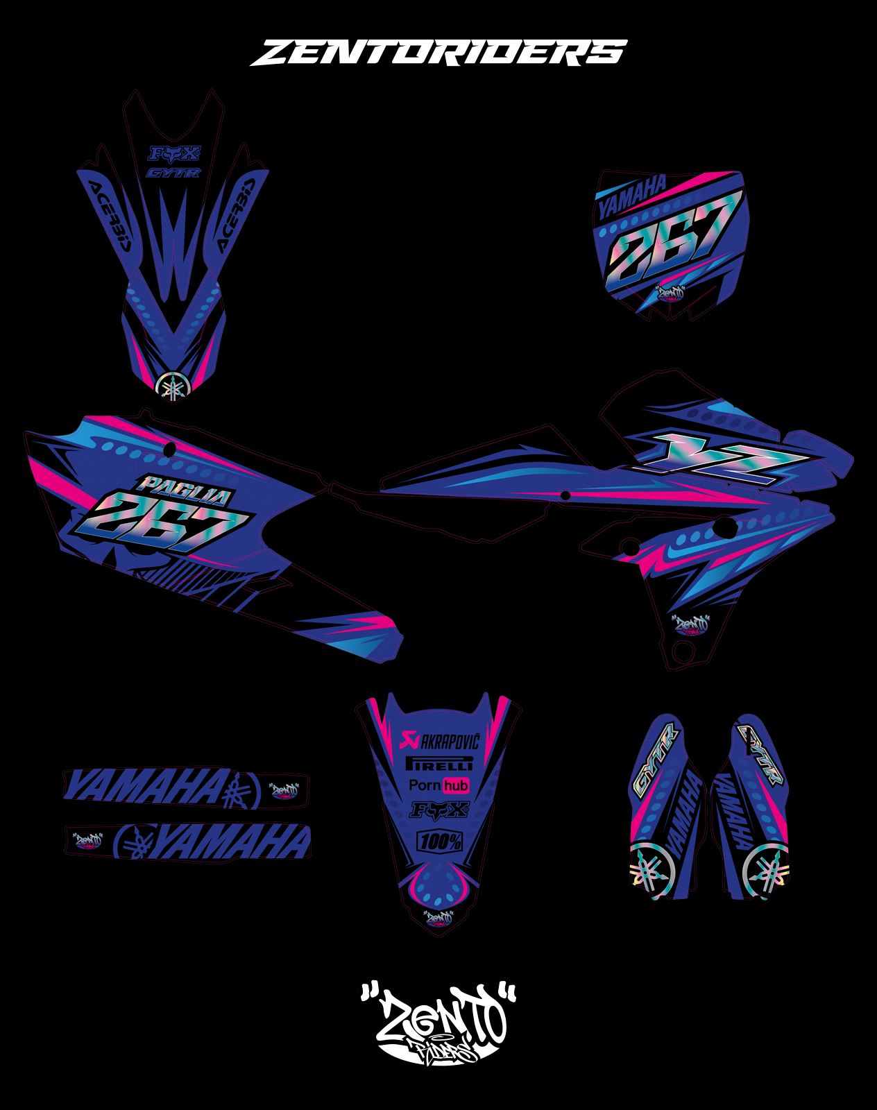 Grafica "Modern Fly" Yamaha YZ - KIT COMPLETO