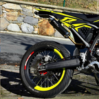 KIT ADESIVI CERCHI MOTARD BICOLOR grafiche ruote moto 17'' universali