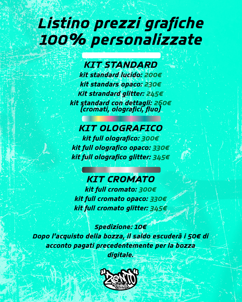 Bozza Grafica 100% Personalizzata (Acconto)