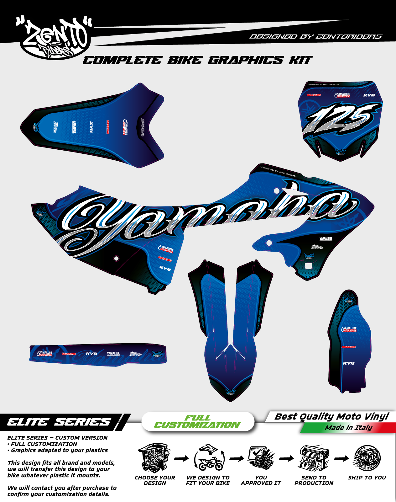 Grafica "BIG UAI-ZED" Yamaha YZ - KIT COMPLETO