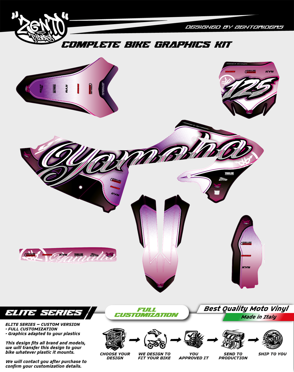 Grafica "BIG UAI-ZED" Yamaha YZ - KIT COMPLETO