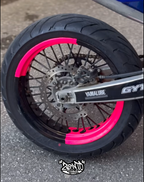 KIT ADESIVI CERCHI MOTARD BICOLOR grafiche ruote moto 17'' universali