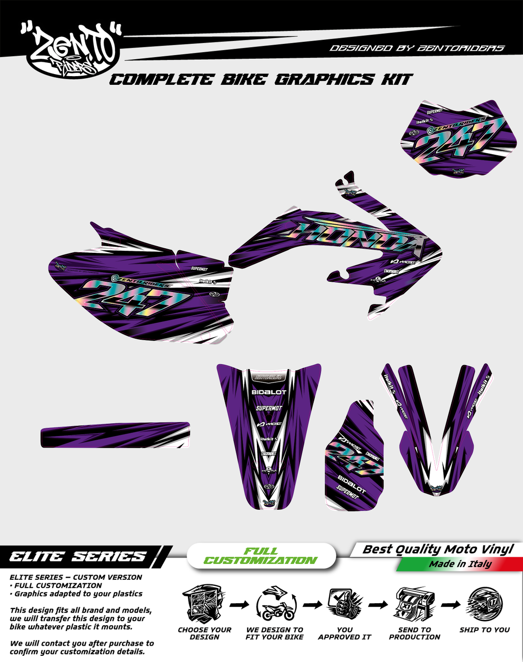 Grafica "RUE CODE" HM, VENT - KIT COMPLETO