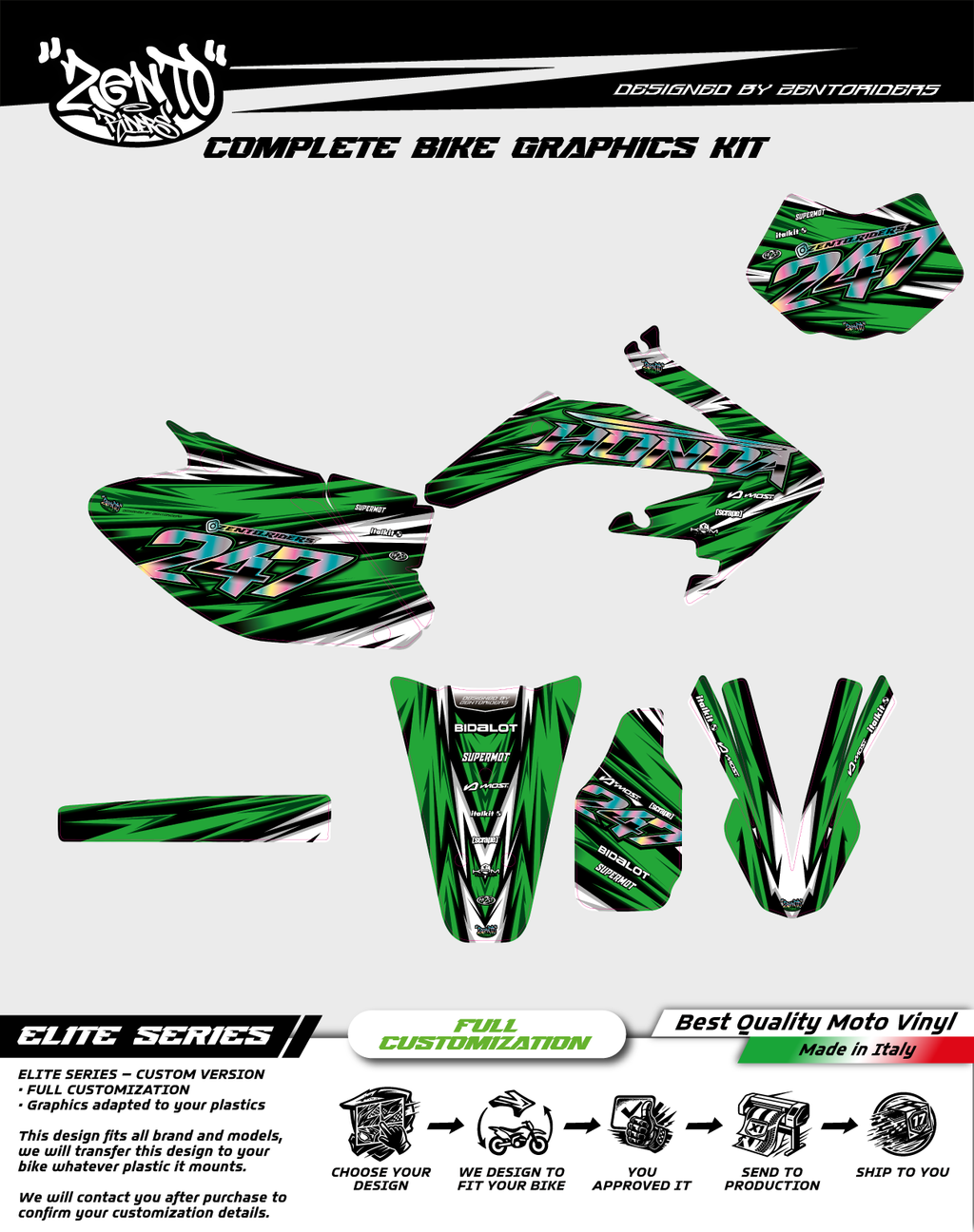 Grafica "RUE CODE" HM, VENT - KIT COMPLETO