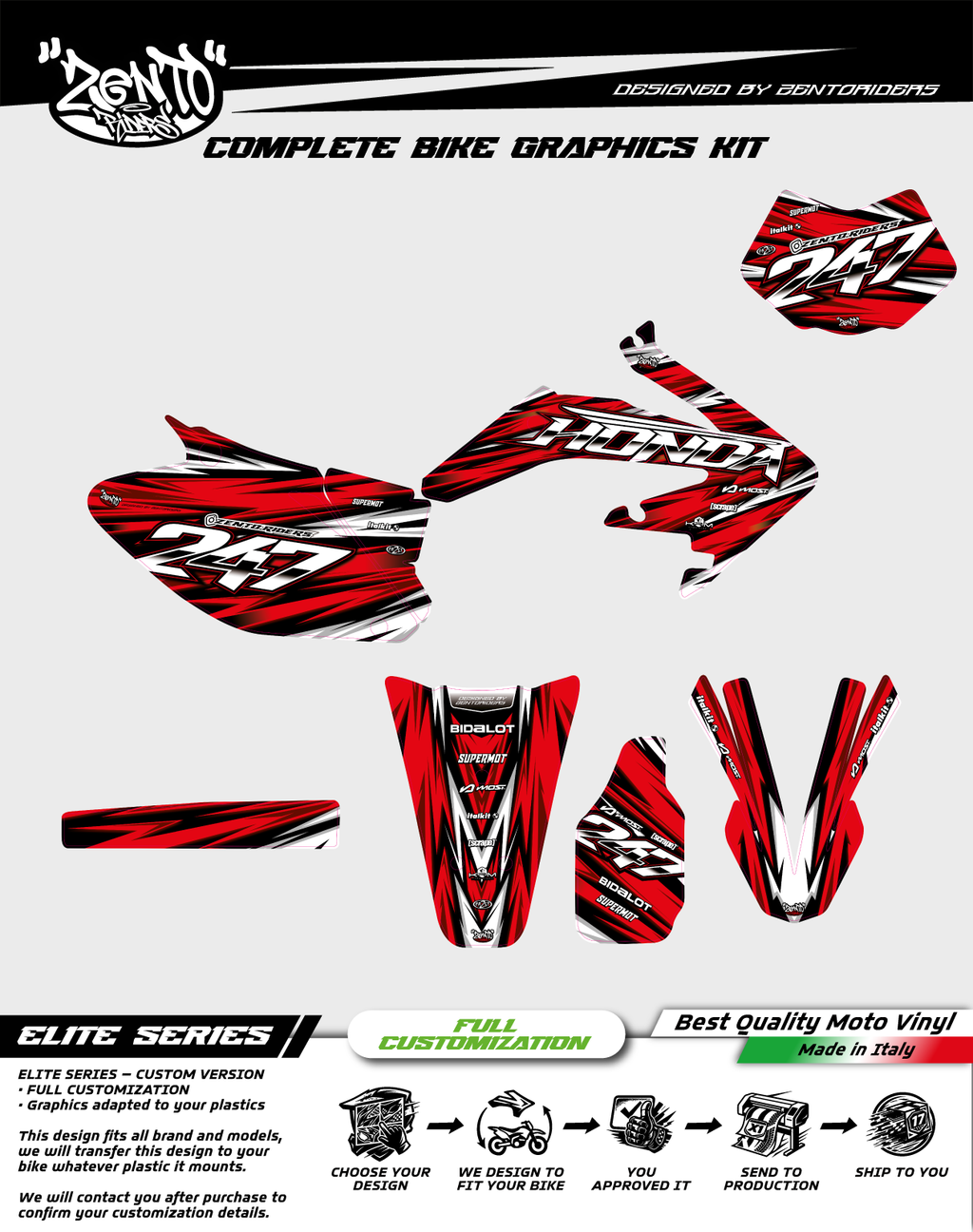 Grafica "RUE CODE" HM, VENT - KIT COMPLETO