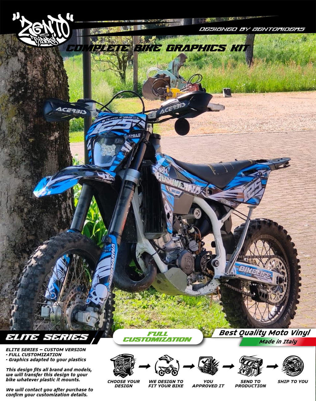 Grafica "Husky Action" Husqvarna - KIT COMPLETO