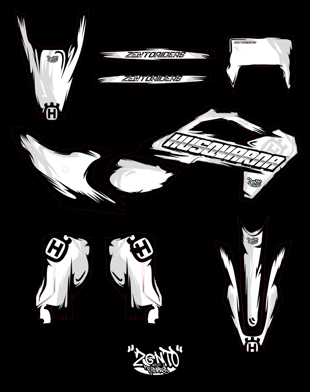 Grafica "Marker" Husqvarna - KIT COMPLETO