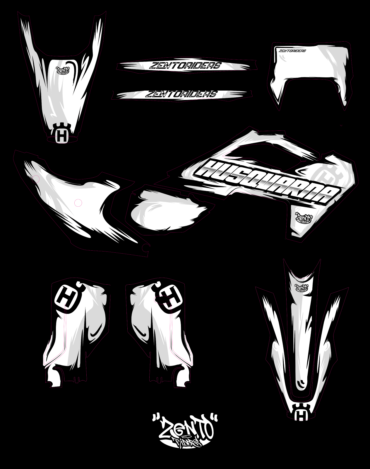 Grafica "Marker" Husqvarna - KIT COMPLETO