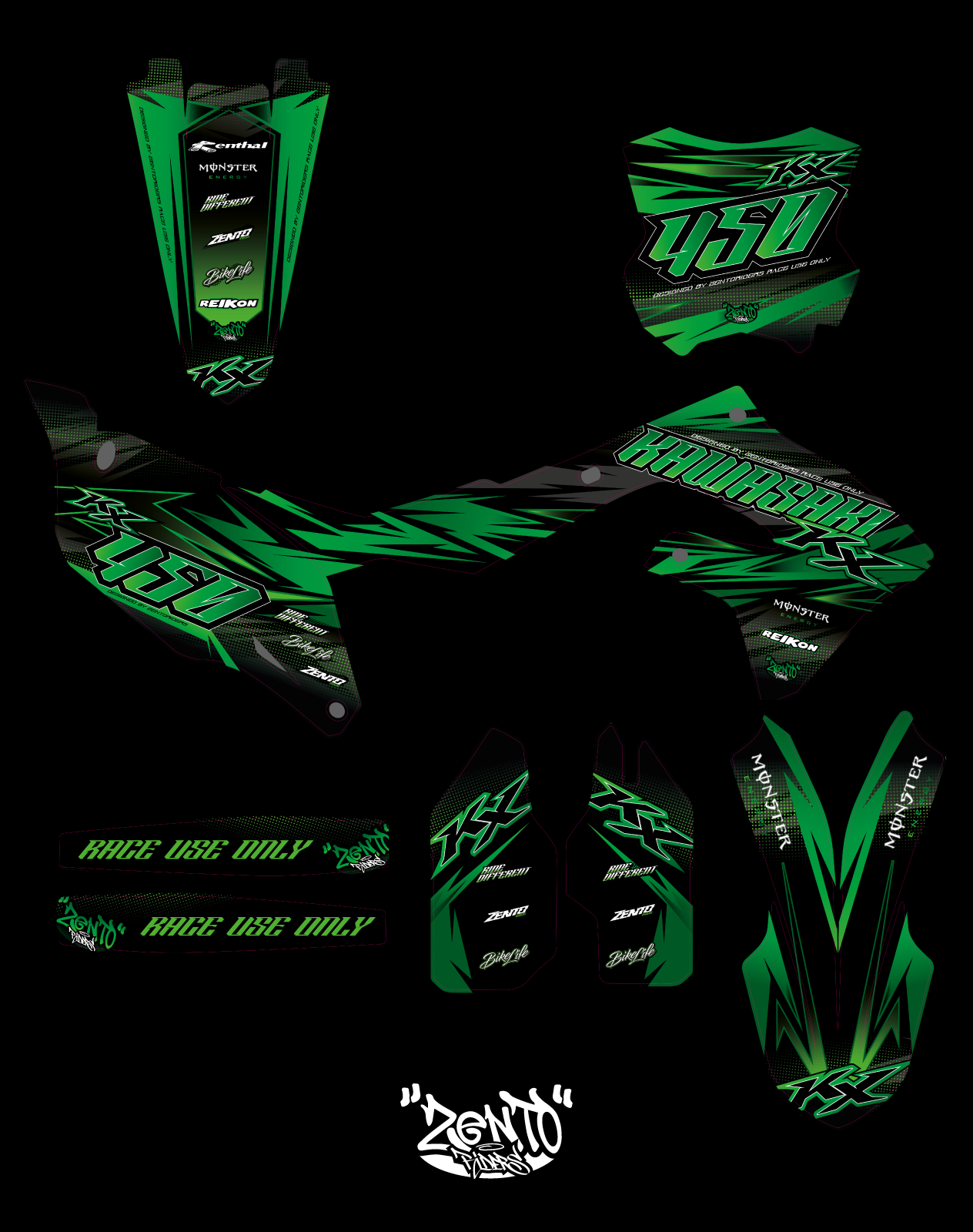 Grafica "Crazy Kawa" Kawasaki - KIT COMPLETO