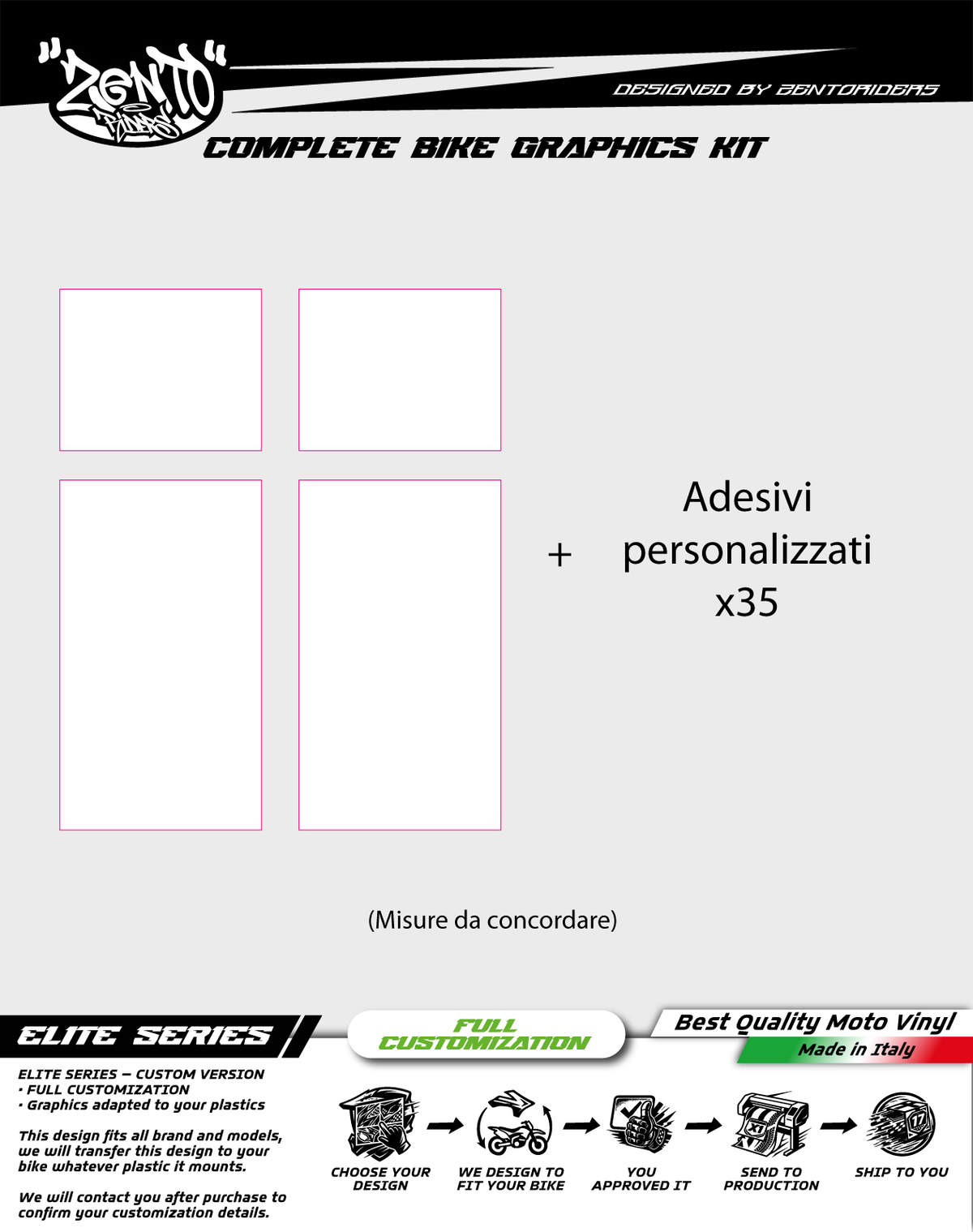 Ordine Personalizzato, Adesivi steli personalizzati (Cromati Opachi) - x30 Adesivi personalizzati (Cromati Lucidi)