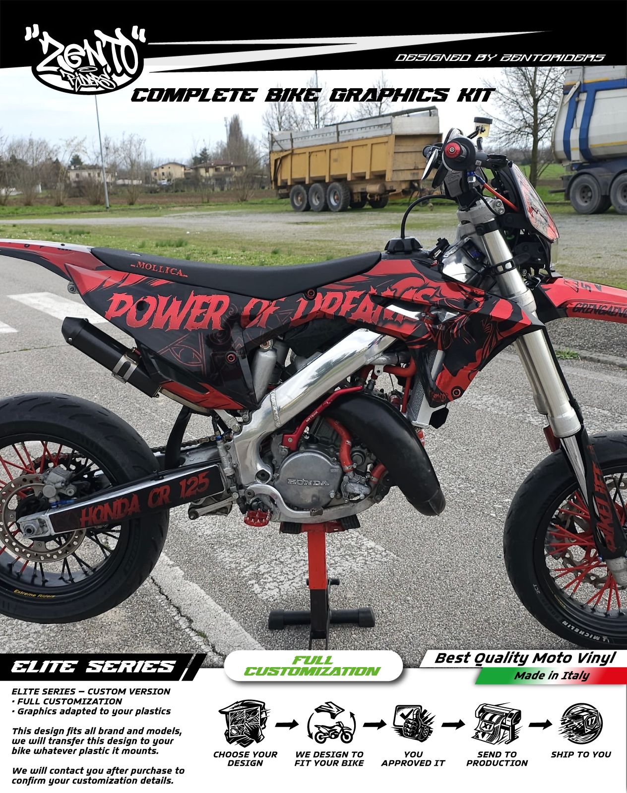 Grafica "Demon time" Honda crf - KIT COMPLETO