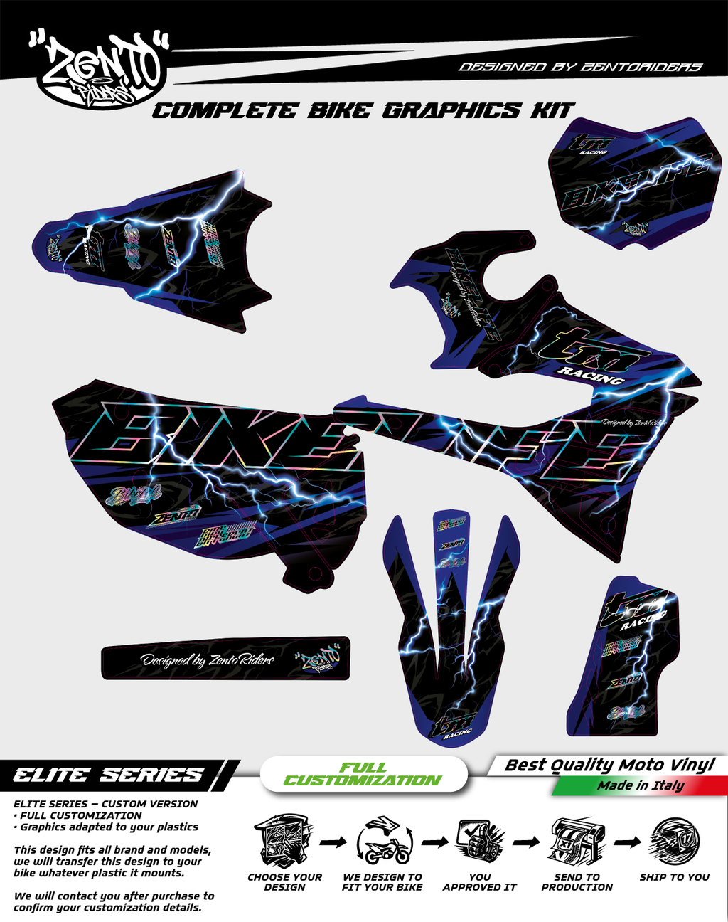 Grafica "BikeLife" Tm Racing - KIT COMPLETO