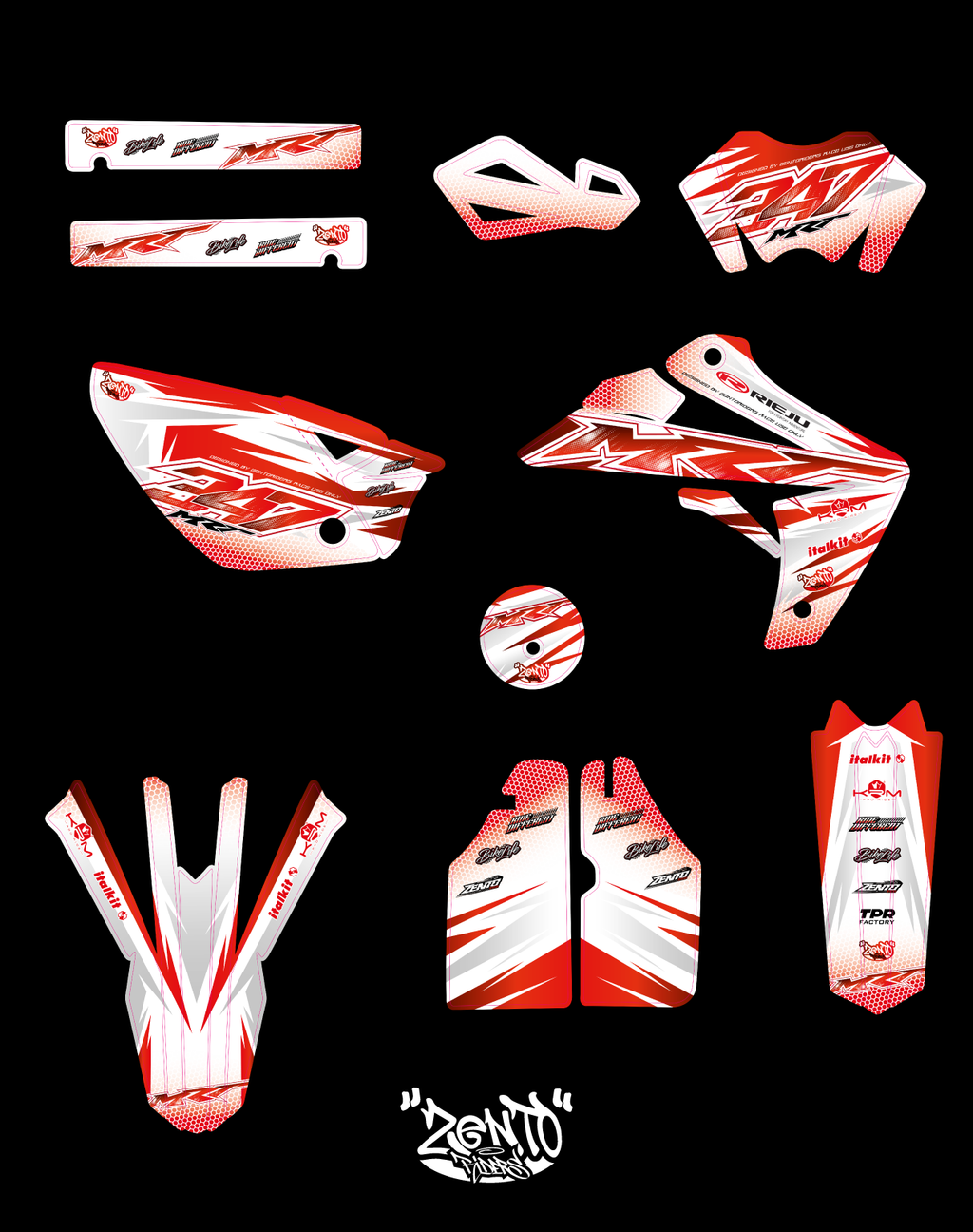 Grafica "Pentagon" Rieju - KIT COMPLETO