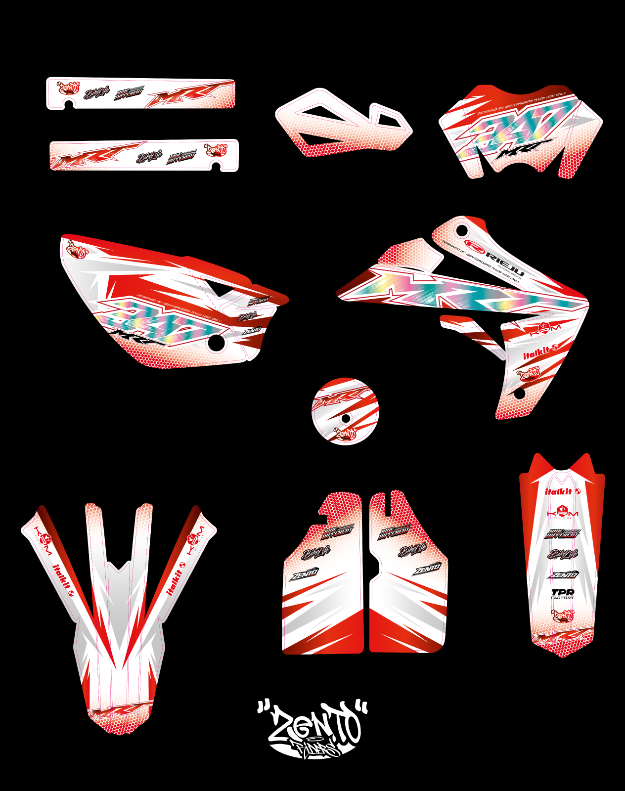 Grafica "Pentagon" Rieju - KIT COMPLETO