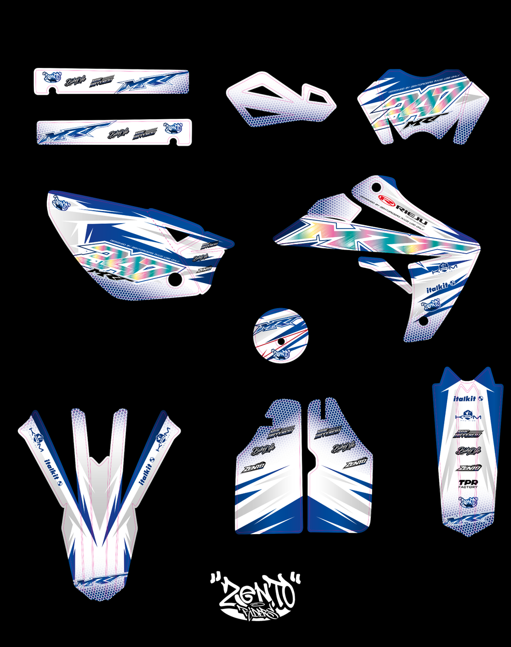 Grafica "Pentagon" Rieju - KIT COMPLETO