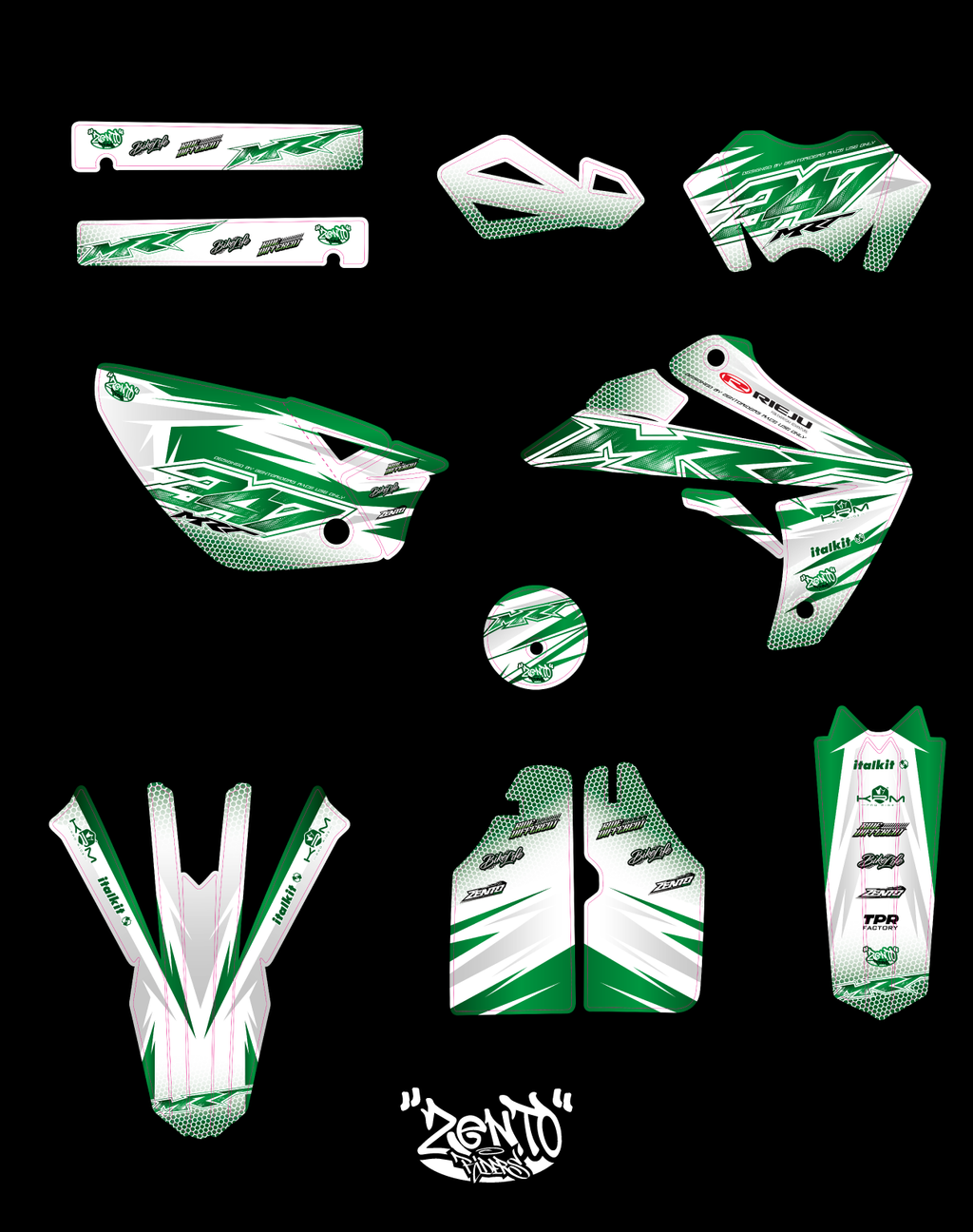 Grafica "Pentagon" Rieju - KIT COMPLETO