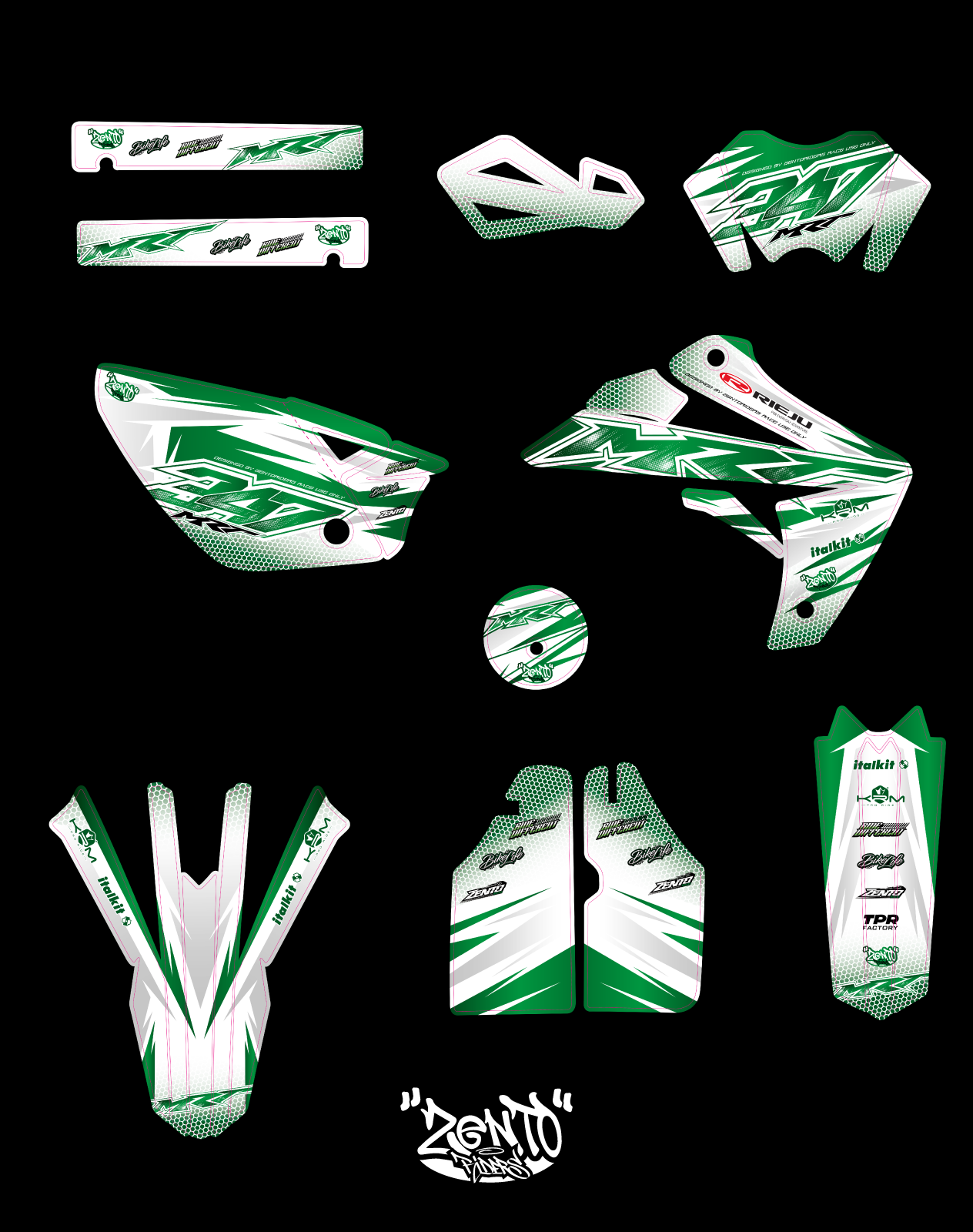 Grafica "Pentagon" Rieju - KIT COMPLETO