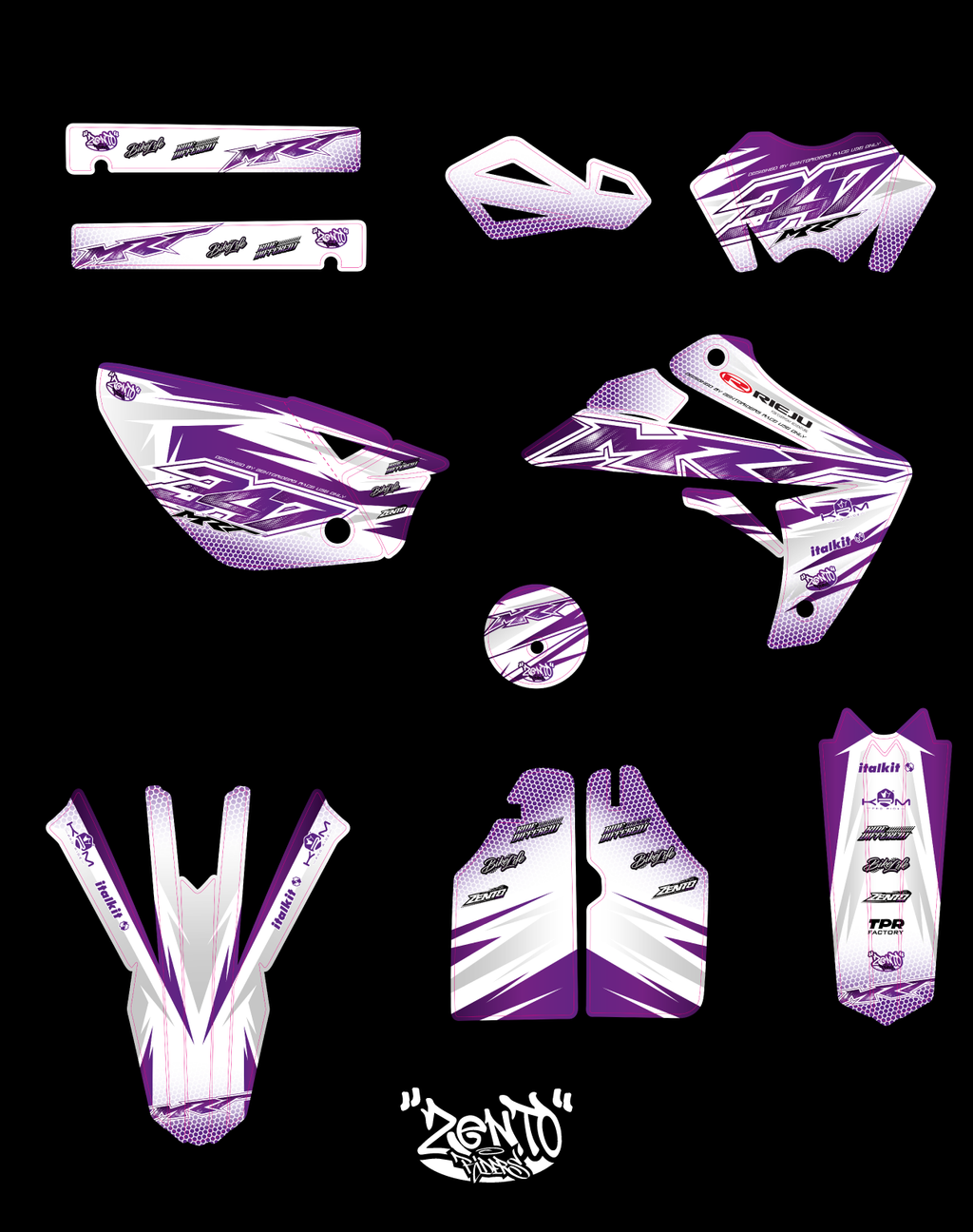 Grafica "Pentagon" Rieju - KIT COMPLETO