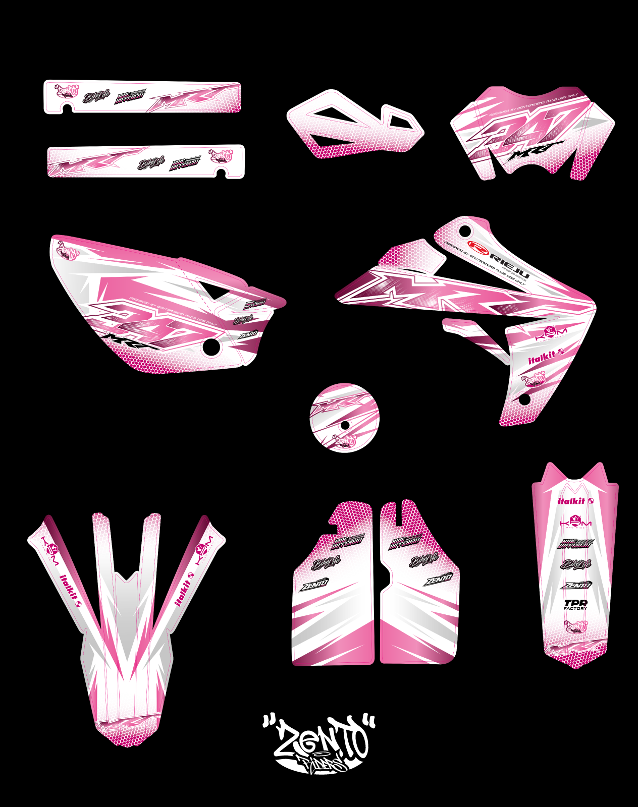 Grafica "Pentagon" Rieju - KIT COMPLETO