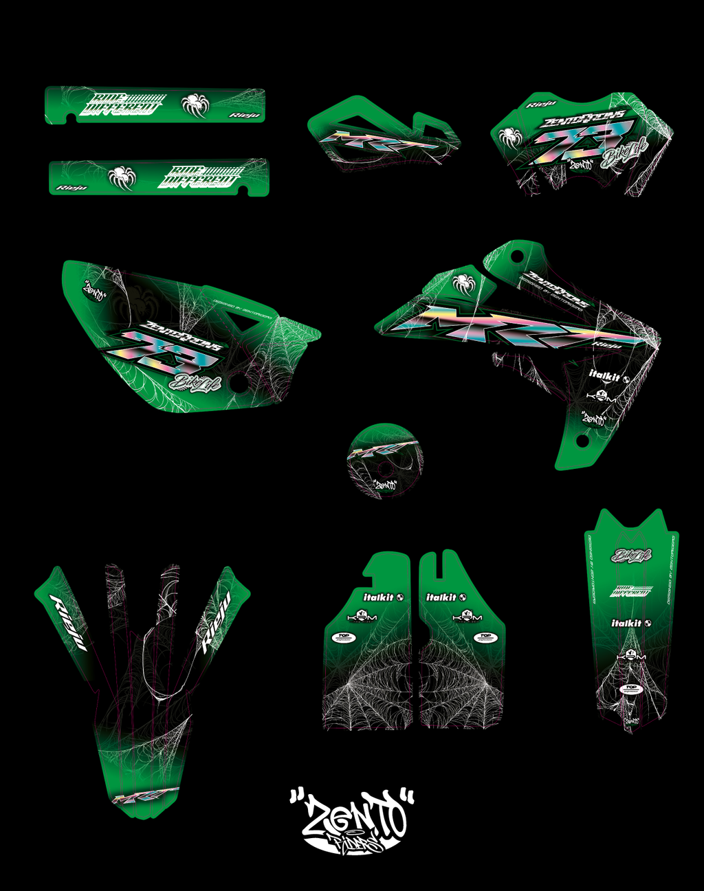 Grafica "spiderweb" Rieju - KIT COMPLETO