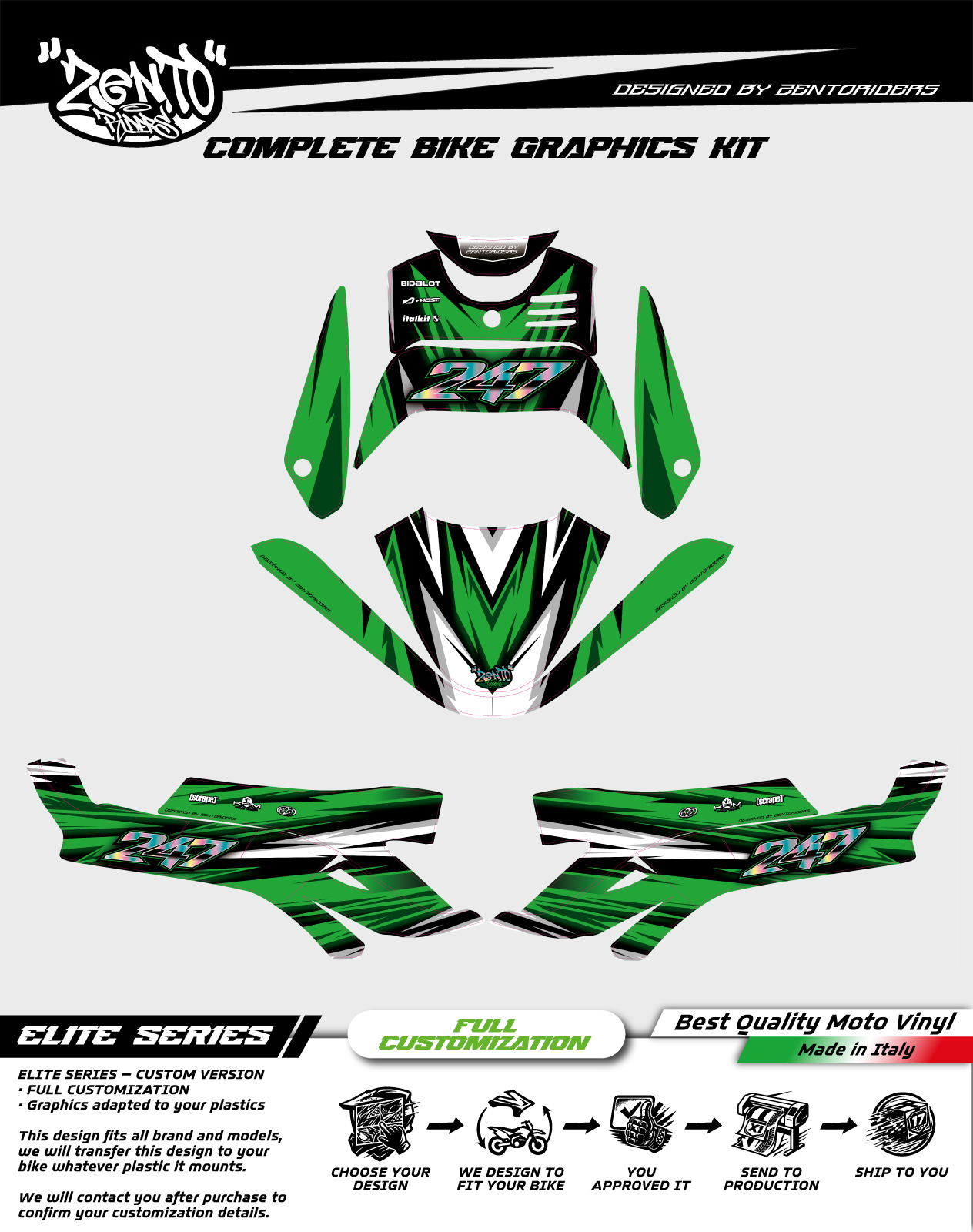 Grafica "RUE CODE" - Scooter - KIT COMPLETO