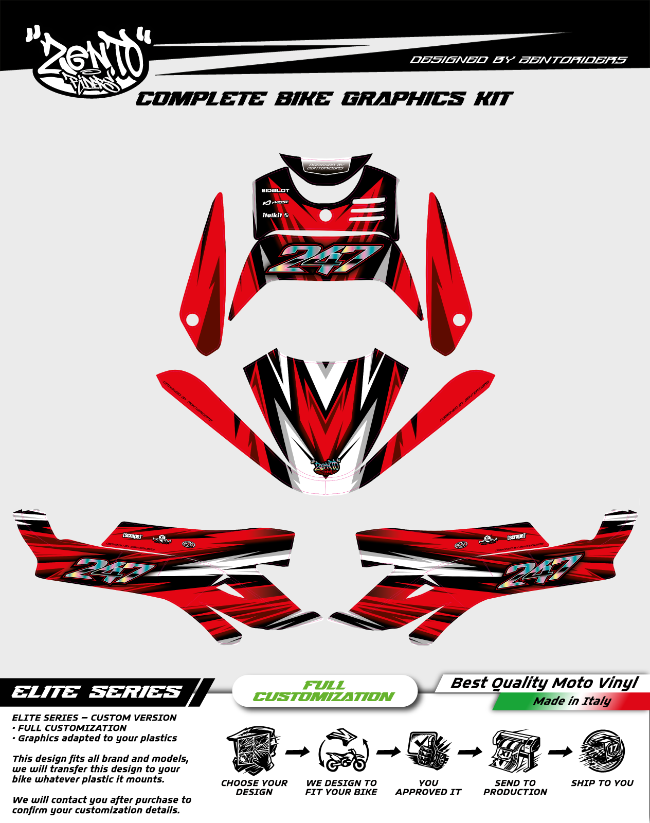 Grafica "RUE CODE" - Scooter - KIT COMPLETO