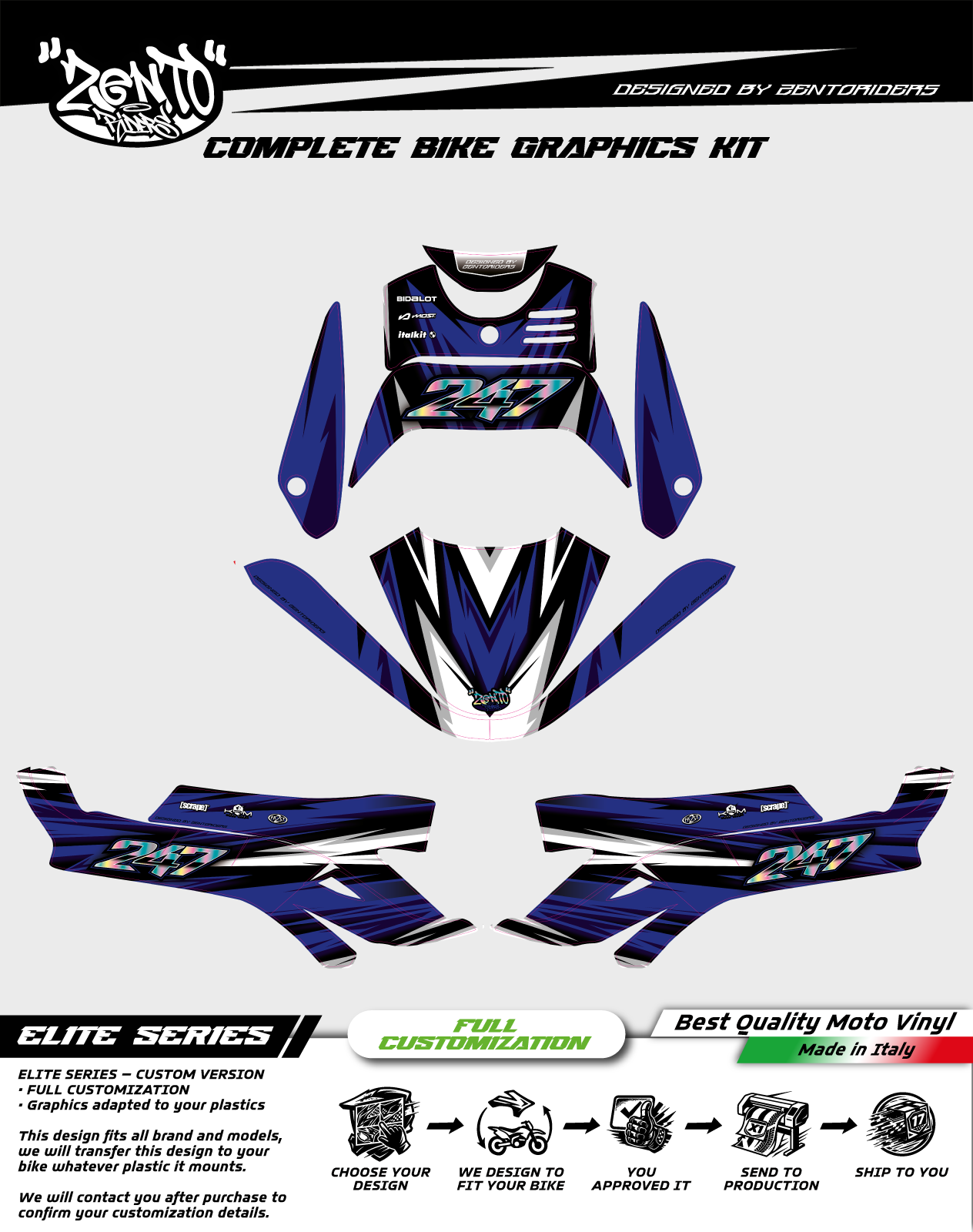 Grafica "RUE CODE" - Scooter - KIT COMPLETO