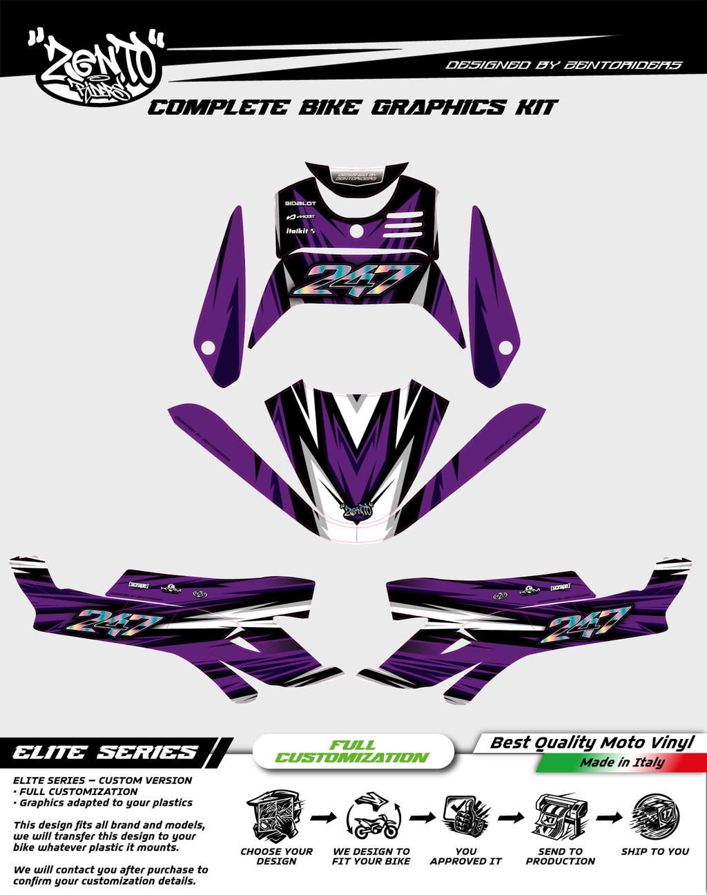Grafica "RUE CODE" - Scooter - KIT COMPLETO