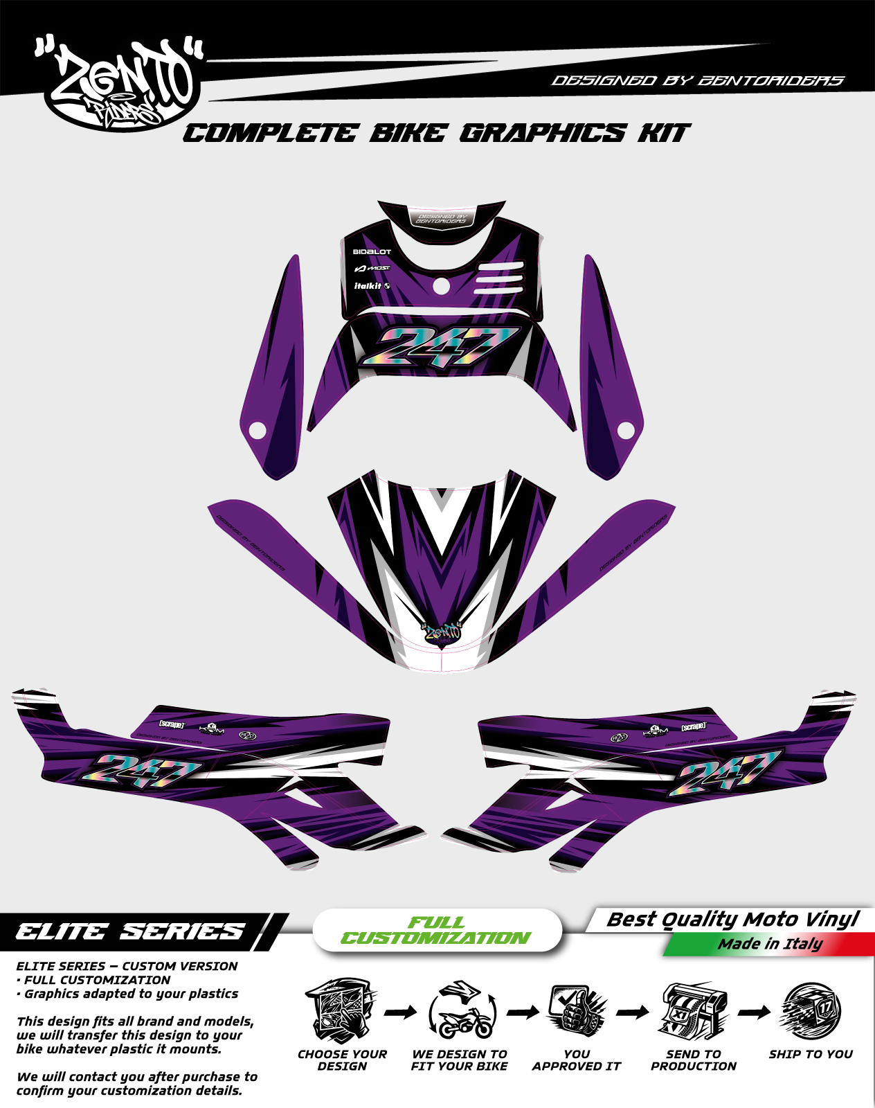 Grafica "RUE CODE" - Scooter - KIT COMPLETO