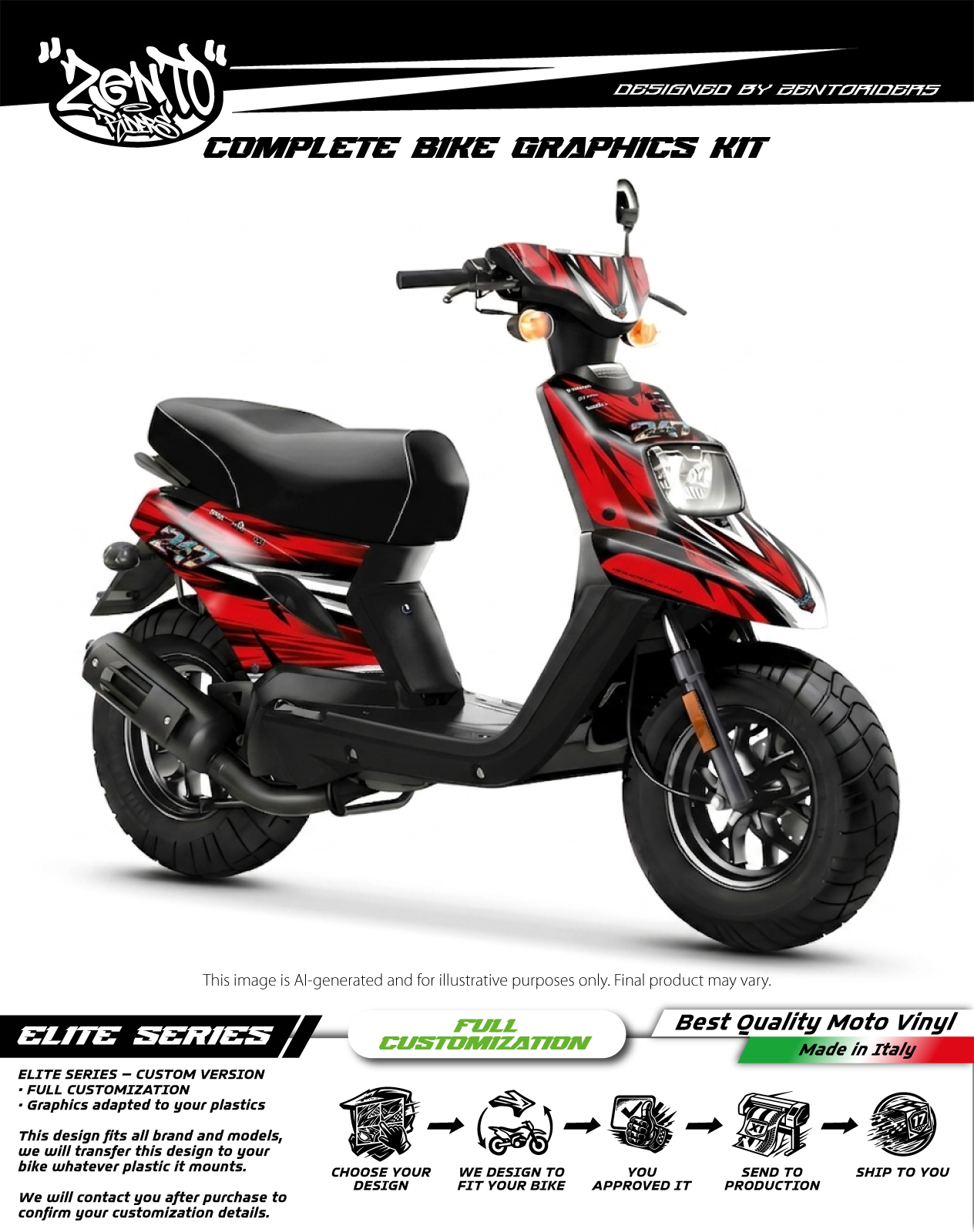 Grafica "RUE CODE" - Scooter - KIT COMPLETO