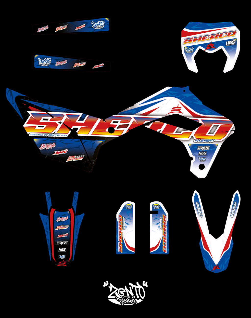 Grafica "Sonic" Sherco - KIT COMPLETO