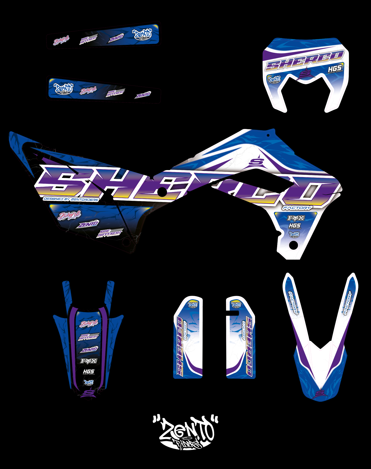 Grafica "Sonic" Sherco - KIT COMPLETO