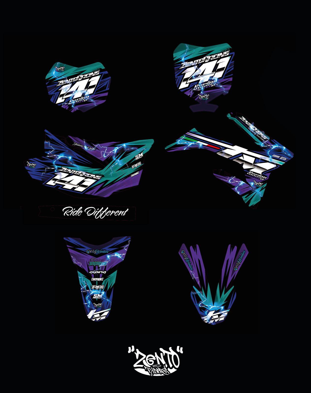 Grafica "Electrize" Tm Racing - KIT COMPLETO
