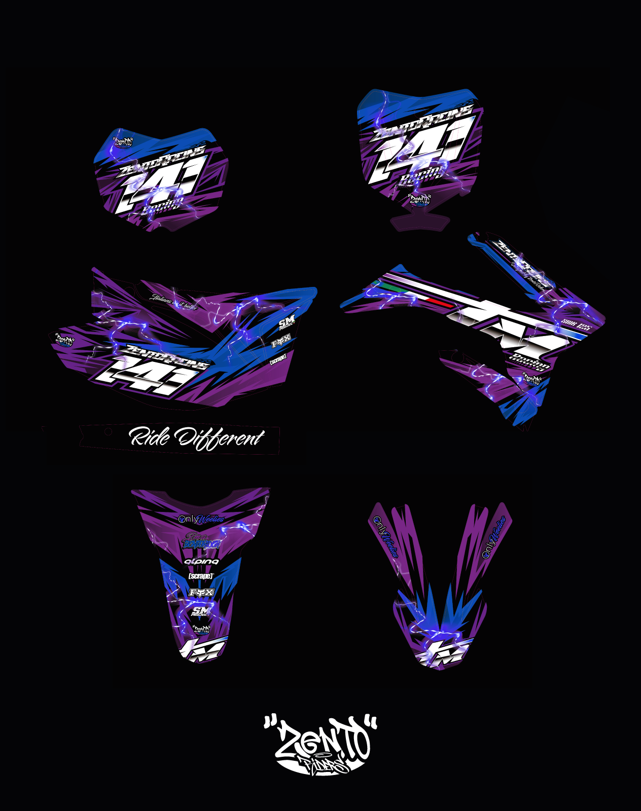 Grafica "Electrize" Tm Racing - KIT COMPLETO