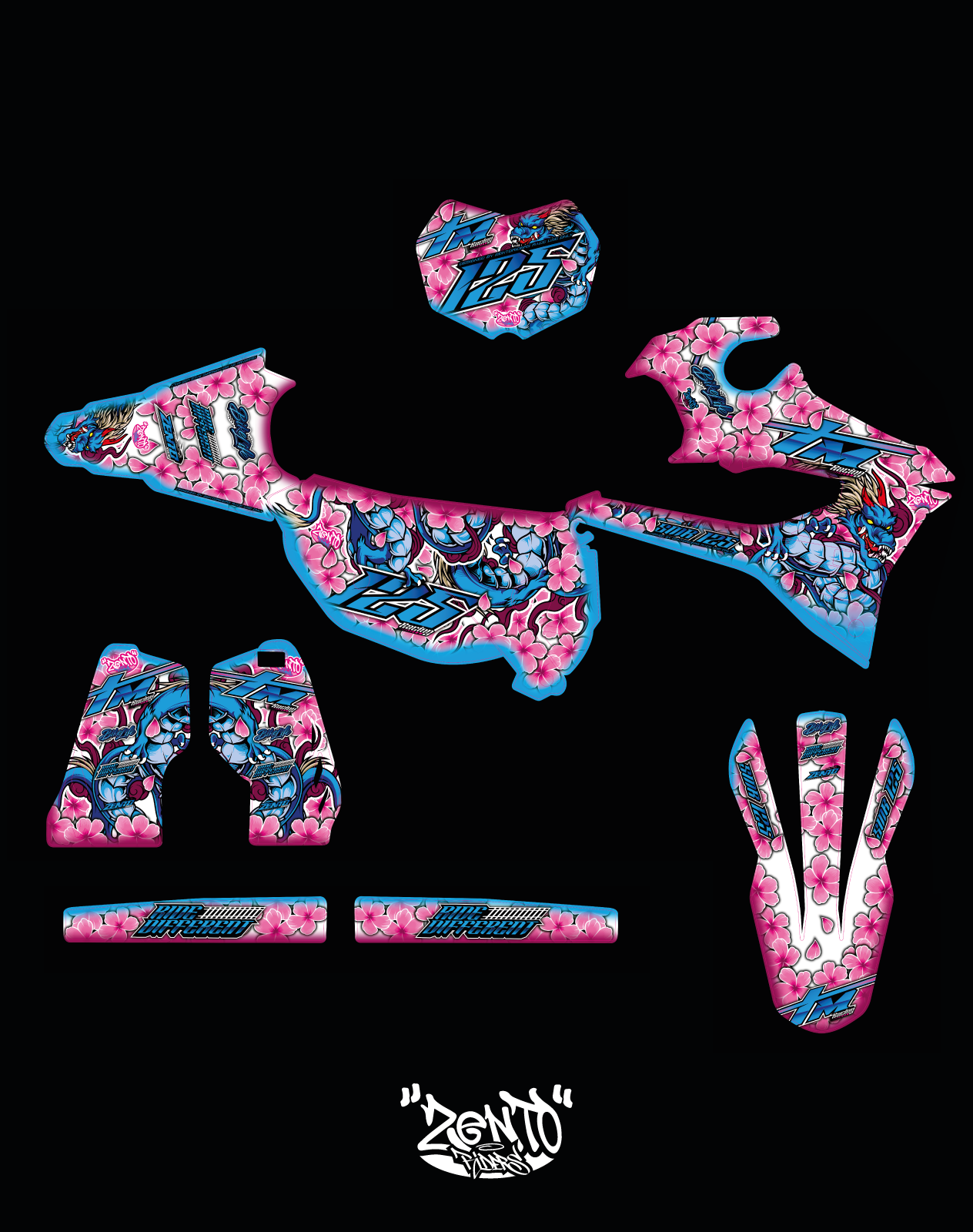 Grafica "TM Dragon" Tm Racing - KIT COMPLETO