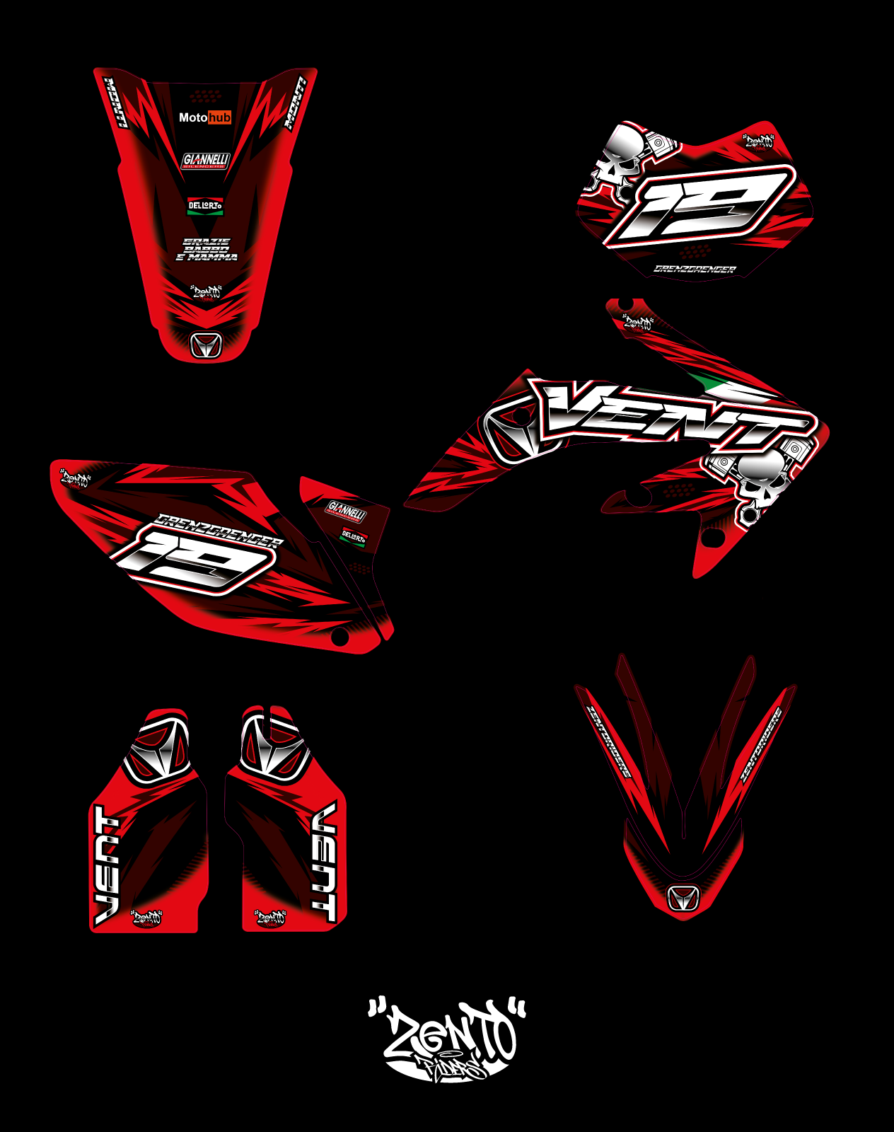 Grafica "Aggressive" Vent - KIT COMPLETO