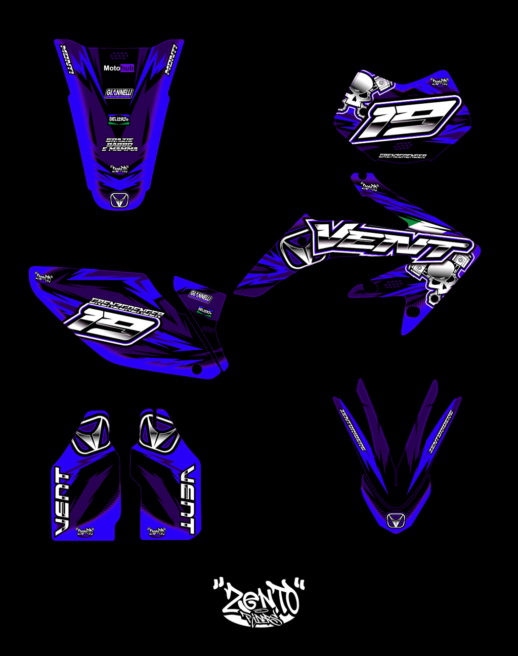 Grafica "Aggressive" Vent - KIT COMPLETO