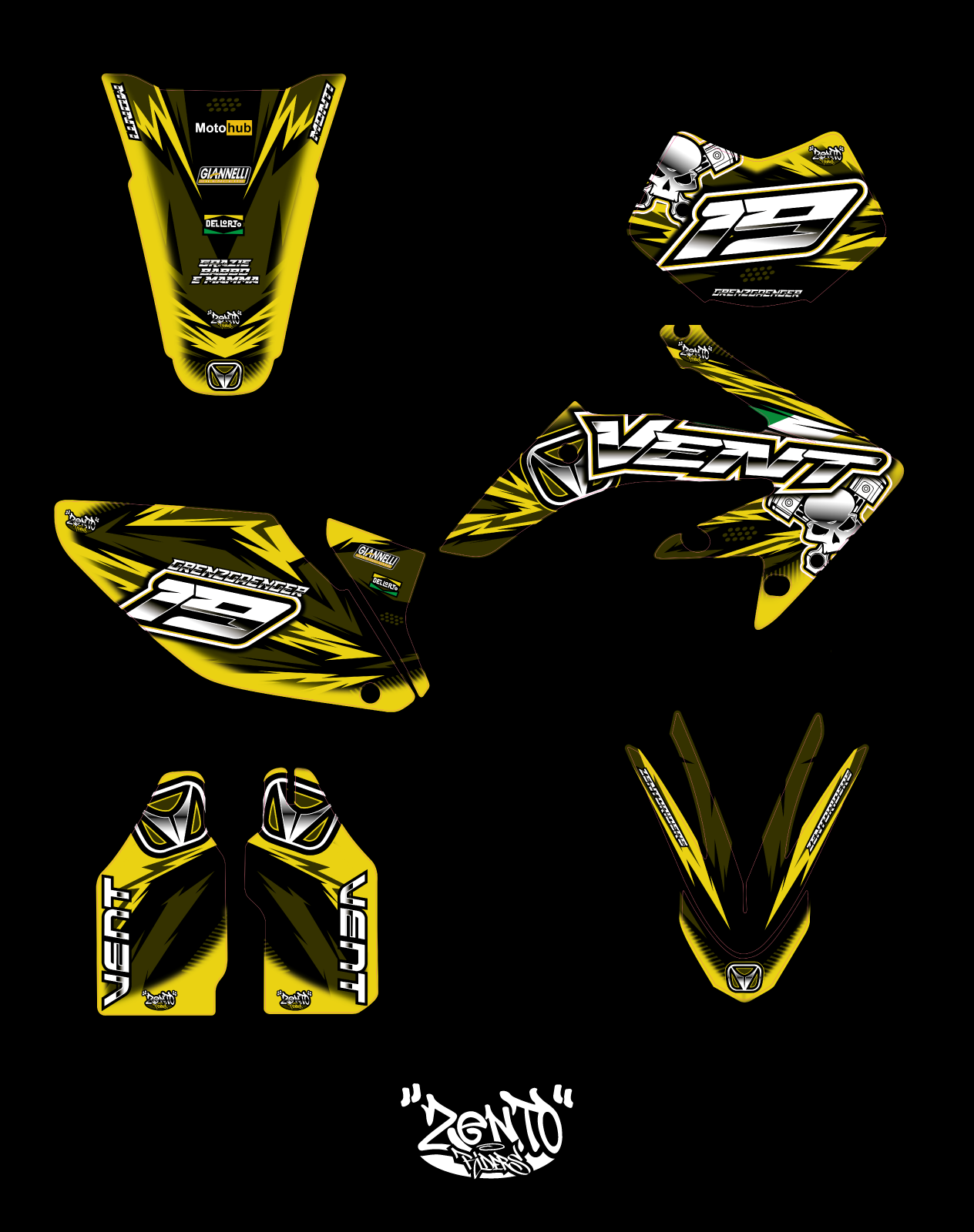 Grafica "Aggressive" Vent - KIT COMPLETO