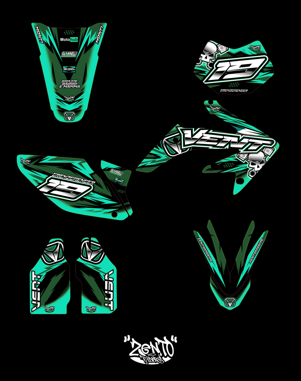 Grafica "Aggressive" Vent - KIT COMPLETO