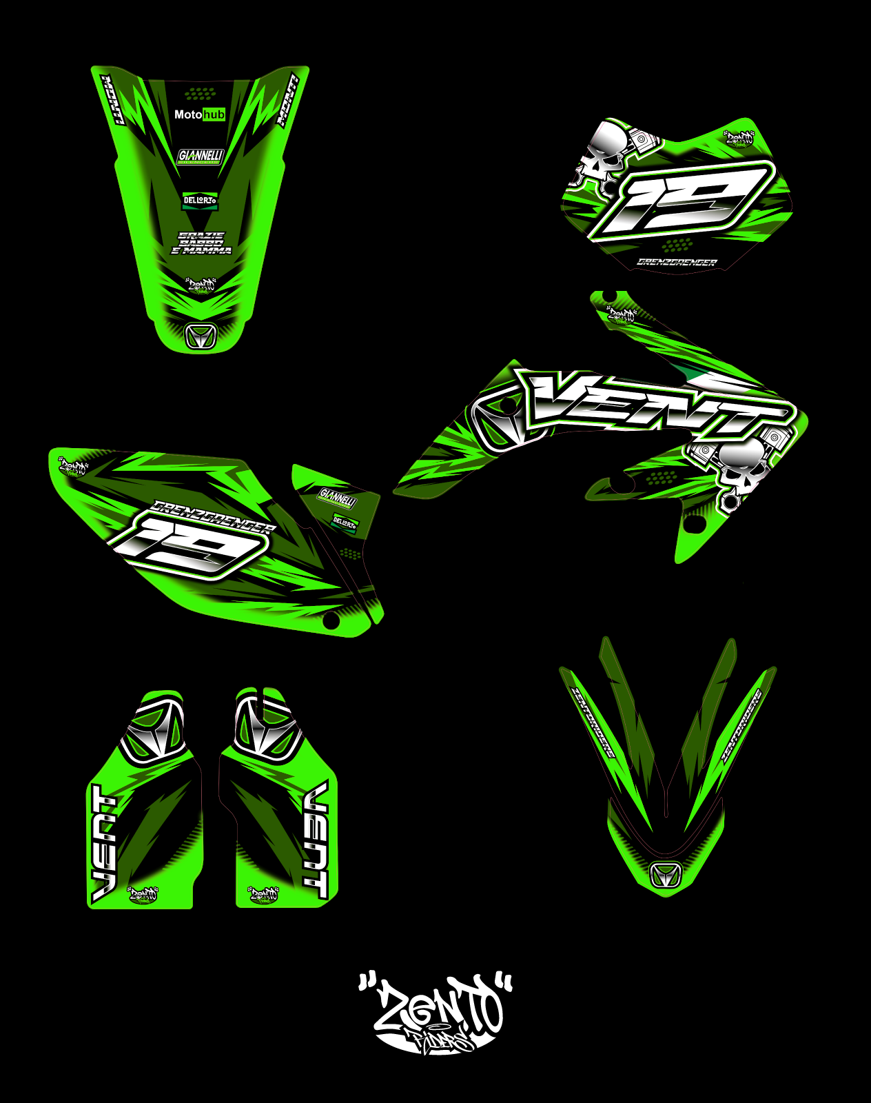 Grafica "Aggressive" Vent - KIT COMPLETO