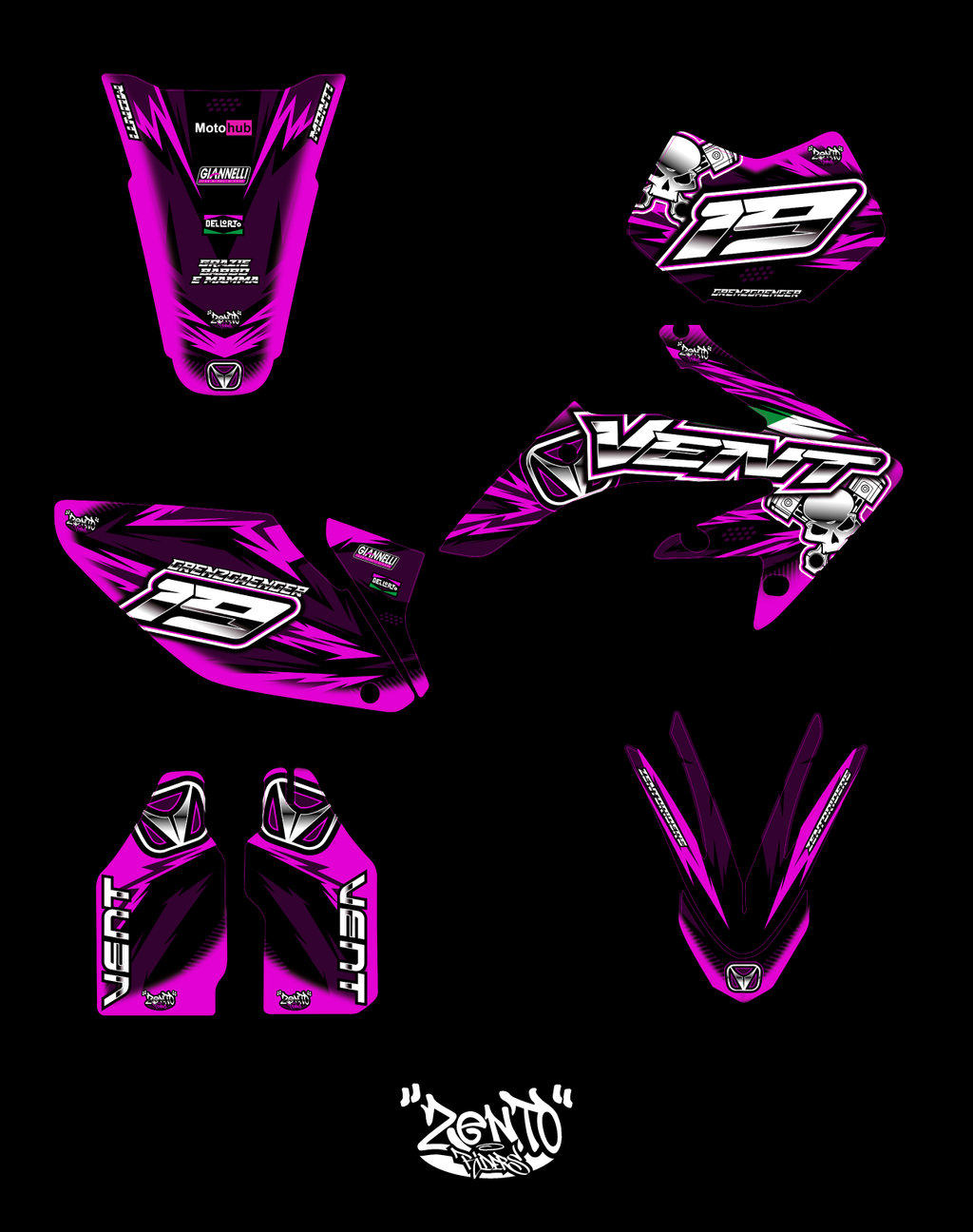 Grafica "Aggressive" Vent - KIT COMPLETO