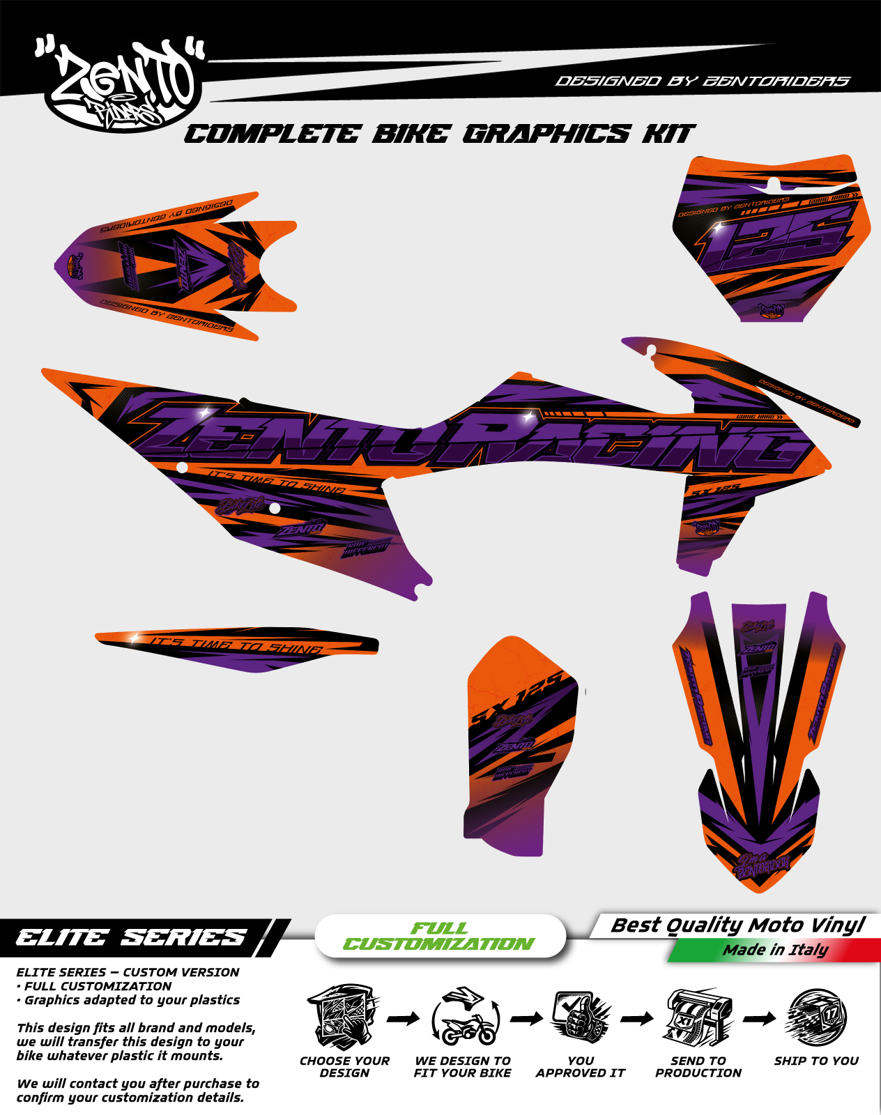 Graphics "Cracked Prestige" - COMPLETE KIT