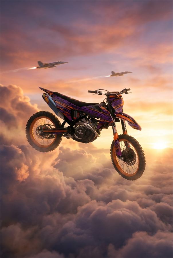 Moto di un cliente con grafica Zento su misura